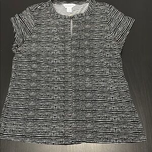 Women's Black and White Top